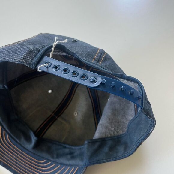 John Deere Trucker Hat Vintage Louisville Denim Adjustable Snapback Cap Patch - Picture 9 of 12